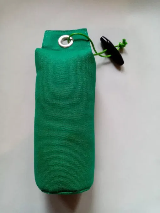 green canvas gun dog training dummy